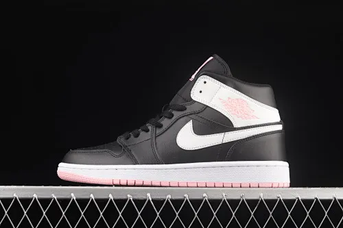 All categories Air Jordan Jordan series basketball shoes Air Jordan 1 Mid Air Jordan 1 Mid AJ1 Joe 1 black and white mid-top basketball shoes 555112-061